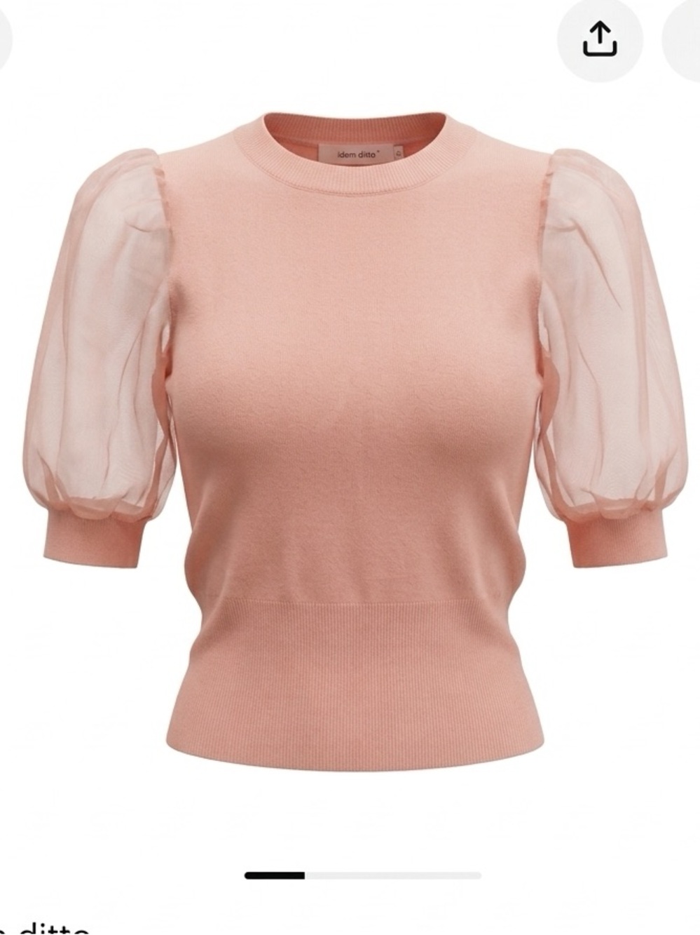 Idem ditto pink shirt with puffer sleeves. Size small